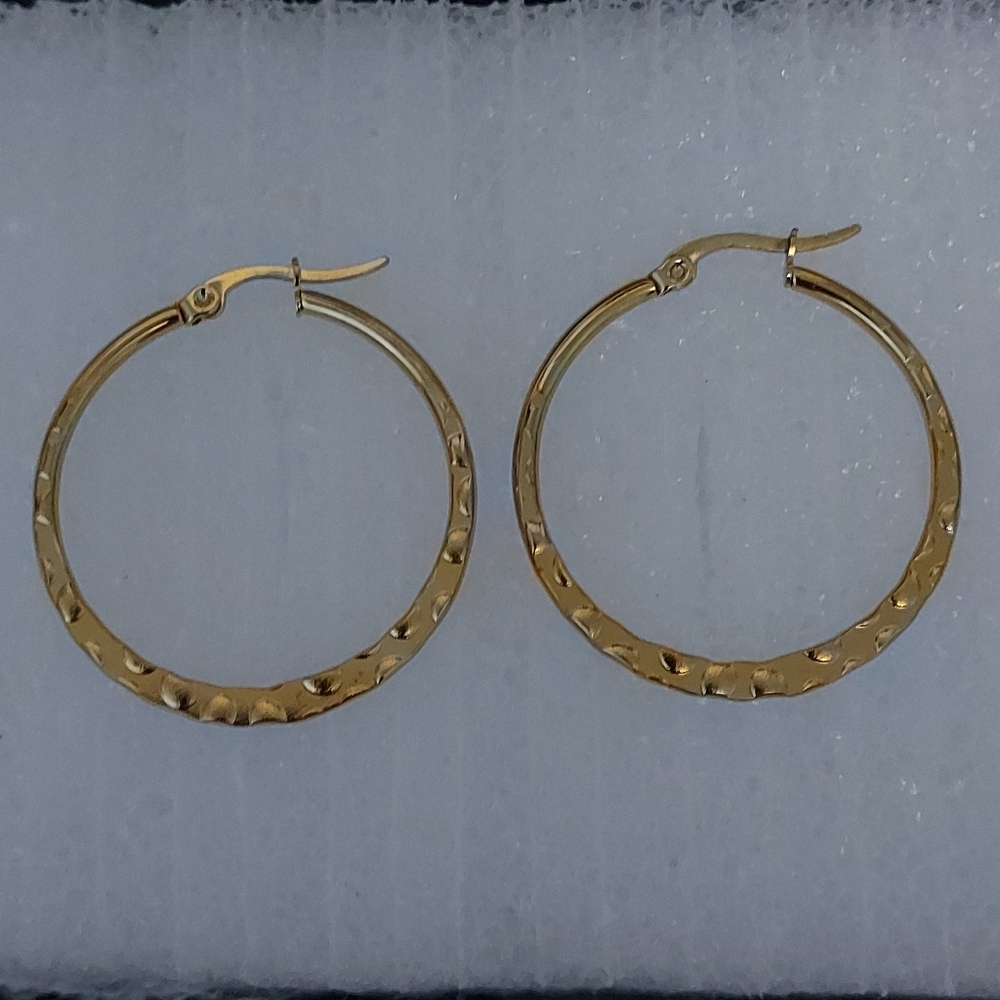 18k Gold Plated Hoop Earrings